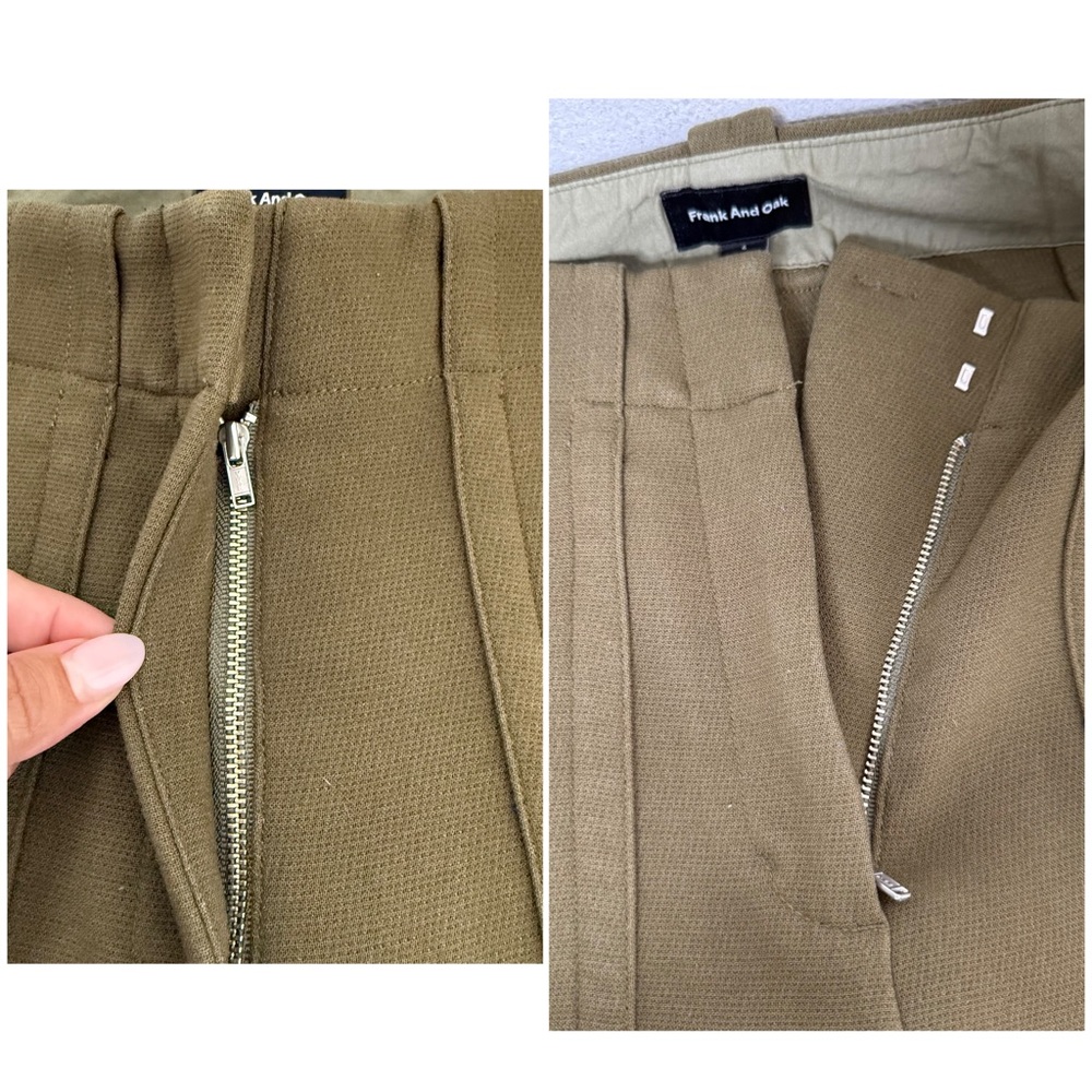 Frank and Oak The Utility Alice Straight Pant in Dark Olive Sz 6 Minimalist - Picture 13 of 16